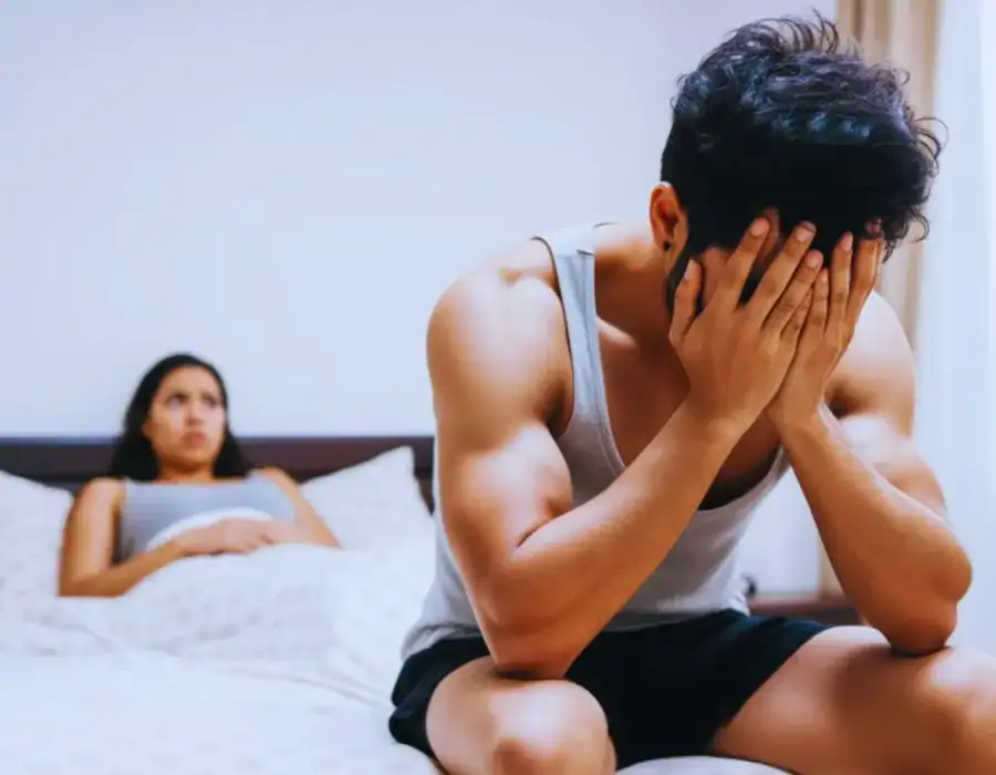 Image of upset man in need of erectile dysfunction treatment Leicestershire